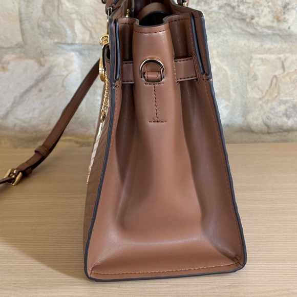 Michael Kors Hamilton medium leather lock key satchel&wallet Luggage NWT - Picture 5 of 12